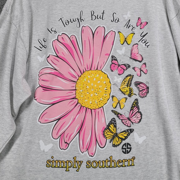 SIMPLY SOUTHERN Size LARGE Graphic Long Sleeve Crew Neck T-Shirt NEW - Picture 7 of 12